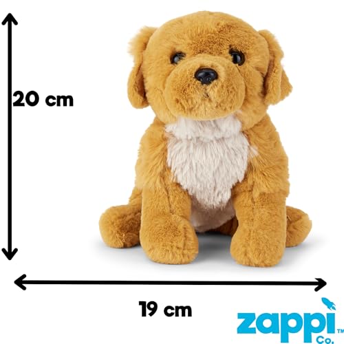 Zappi Co Bailey der Goldene Retriever Plüschhund (20 cm) - Goldie Hund - Weich, Kuschelig, Recycelt - Perfekter Familienbegleiter