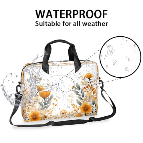 Bolso para portátil hoja tropical de girasol 15.6 pulg miniatura 2