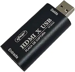 Placa de Captura de Vídeo HDMI USB 4k Para Gravação e Transmissão