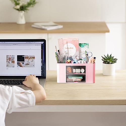 Hujiling Portapenne da Scrivania con Cassetto