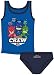 Coole-Fun-T-Shirts PJ MASK Unterwäsche Set Jungen Hero Crew dunkelblau Gekko, Catboy + Owlette Unterhose + Unterhemd Gr.98 104 116 128 (98)