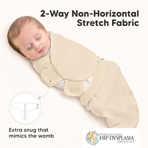 Image of 3-Pack Organic Baby Swaddle Sleep Sacks - Swaddles for Newborns, Infant 0-3 Months, Baby Girls, Boys, Soft & Snug Newborn Sleep Sack, Nursery Swaddling Blankets (Purest, OS)