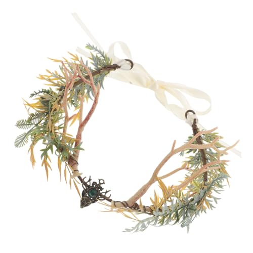 Couronne de Cerf Diadème de Fée Tiare de Cosplay Femme et Accessoire Costume Médiéval