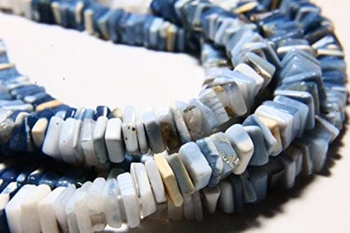 Opale bleue naturelle perles Heishi de 5mm à porter au quotidien sur la plage ou en ville