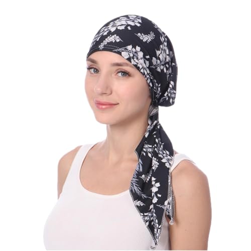 SONZECRLEE Couvre-chef chemo pour femmes été - Bandana élastique et foulard avec motifs colorés pour femmes, 15