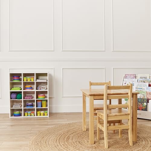 ECR4Kids Streamline 15 Cubby Tray Storage Cabinet, 5x3, Classroom Furniture, White Wash - Image 3