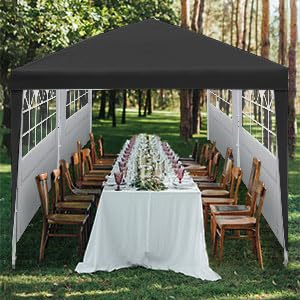 Quictent 10x20 foot Ez Pop up Canopy Tent Instant Shelter Party Tent Outdoor Event Gazebo Waterproof with 6 Sand Bags