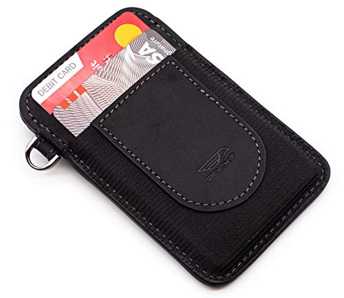 Image of POCKT Card Holder Wallet For Men and Women - Slim Minimalist Front Pocket Wallet Elastic Credit Card Holder Genuine Leather RFID Blocking Card Case Wallets