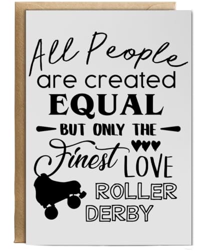 Hippowarehouse All People are are Created Equal But Only The Finest Love Roller Derby Birthday Card A5 Personalised with envelope for him for her Funny Cards for Men and Women Blank inside option
