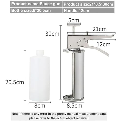 Dispenser per salse in acciaio inossidabile, bottiglia quantitativa da 1,2 once per salse, condimenti e condimenti, perfetto per cucine e servizi alimentari