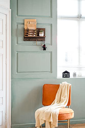 image for Dahey Wall Mounted Mail Holder Wooden Key Holder Rack Mail Sorter Orga