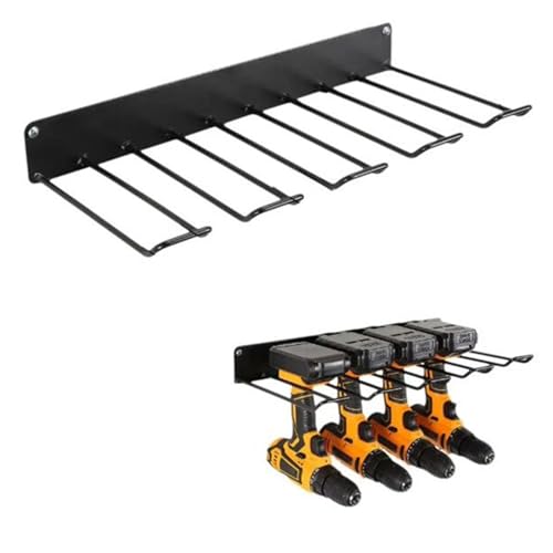 サムコス 電動工具 収納 ツールキャビネット 壁掛け式 多機能 高耐久 ツール収納ラック壁マウント電動ツールドリル用 ツールストレージオーガナイザーホルダー 倉庫 ガレージ 作業 自宅 小屋用 ツールシェルフ ツールス (ブラック) [並行輸入品]