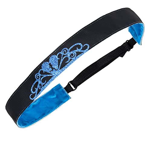 Gone For a Run Non-Slip Running Headband - Tiara Blue - Juliband