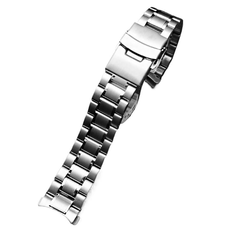 Mira Las Correas de la Banda de Acero de Acero Staniless Correa Masculina de 20 mm de liberación rápida Reemplazo de Acero Inoxidable