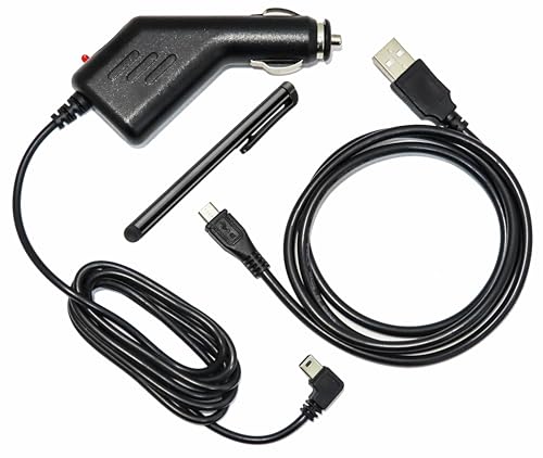 Ramtech 2A DC Mini USB Car Vehicle Power Charger + Micro USB Data Transfer Cable Kit for Garmin Dezl 560LMT/760LMT/770LMTHD/780 LMT-S | DezlCam 785 LMT-S/LMTHD - CHMCU