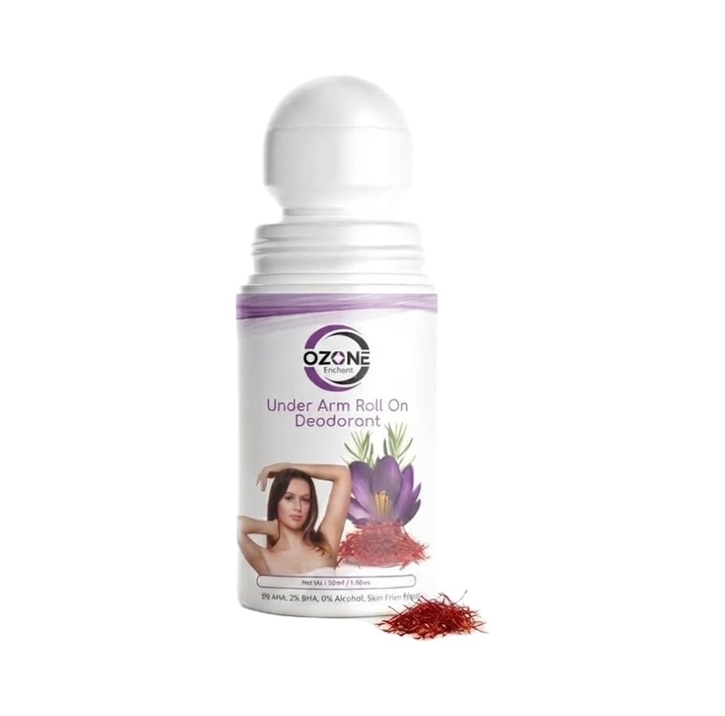 Saffron Glow Exfoliating Underarm Serum Roll-On Deodorant for Men & Women | Alcohol-Free Formula | Helps Improve Uneven Underarm Skin Tone | Fresh Fragrance | 50 ml-image-47