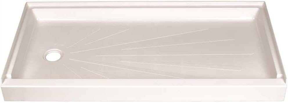 E. L. 3060L ShowerTub Left-Hand Shower Base, White
