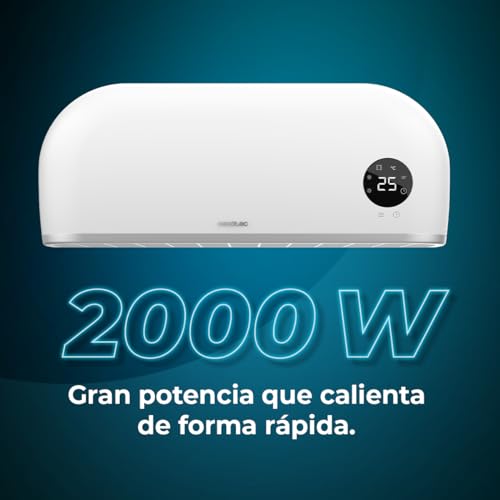 Miniatura 2 de Cecotec Calefactor cerámico de baño ReadyWarm 2000 Max Box Ceramic con 2000 W, pantalla LED, mando a distancia y protección IPX2, 20 m2