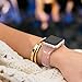 QusFy Sport Silicone Band Compatible with Apple Watch 38mm 40mm, Soft Silicone Shiny Glitter Bling Thin Slim Narrow Replacement Strap Compatible with iWatch Series 6, 5, 4, 3, 2, 1, SE, Sport & Edition Women