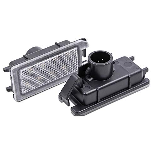 Nslumo Led License Plate Light Assembly For 2014-2020 J-Eep Grand Cherokee Wk2 Compass Patriot, Oem Replacement 6000K Xenon White 8-Smd Error Free Led Tag Lights #TOP2