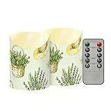 Caihoyu LED Flameless Candles with Timer 2/4/6/8H Reusable Battery Operated Fake Candles for Christmas Garden Tools and Herbs
