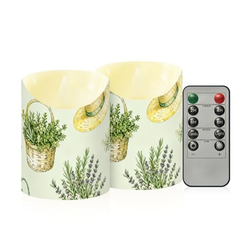 Caihoyu LED Flameless Candles with Timer 2/4/6/8H Reusable Battery Operated Fake Candles for Christmas Garden Tools and Herbs