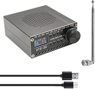 All Band Si4732 Portable shortwave Radio , FM AM (MW SW) SSB (LSB USB) Frequency Radio Receiver Scanner Handheld Radio Aluminum Alloy Case,Built-in Battery, with Speaker, Antenna