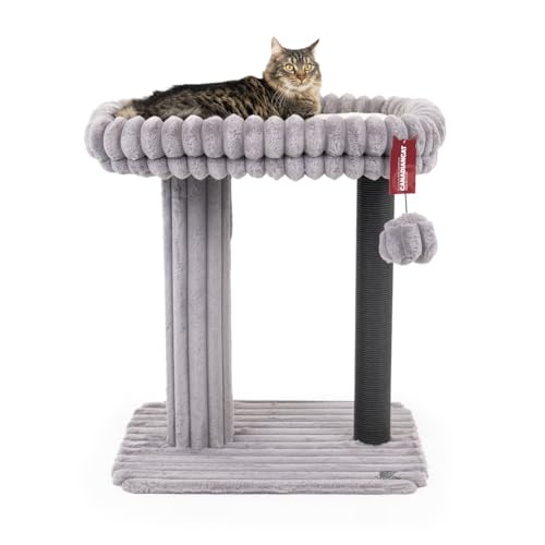 CanadianCat Company | Katzen Kratzbaum Charlotte - grau | 68 x 48 x 80 cm | Katzenmöbel, Kletterturm