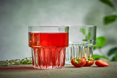 Image of Premium 180 ML Water & Juice Drinking Glasses Set of 6 Vintage Glassware Set for Juice, Cocktail, Mocktail,Whisky All Beverages Everyday Uses for Gift (6, MT-10)