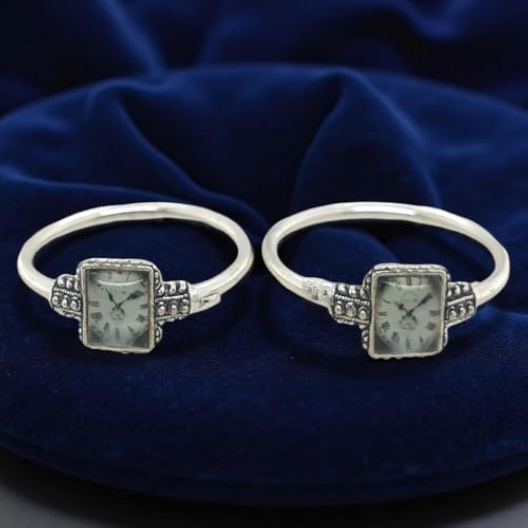Exclusive Pure Silver Watch Design Babies Nazariya Kada Bangle