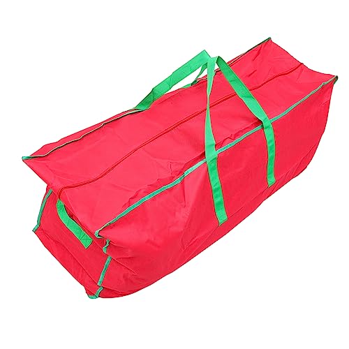 FONDOTIN 1pc Christmas Storage Bag for Outdoor Cushions Furniture Seasonal Items Portable Organizer Carrying Handles Red