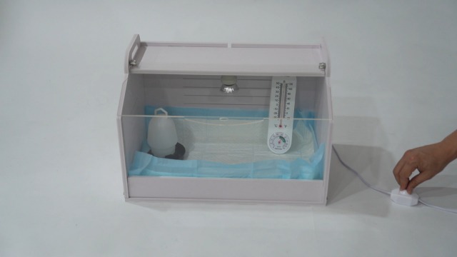 Incubateur Pour Poussins / Reptiles - 48x30x30 Cm, 15W, Avec Thermomètre, Abreuvoir, Couches - Alimentation 220V