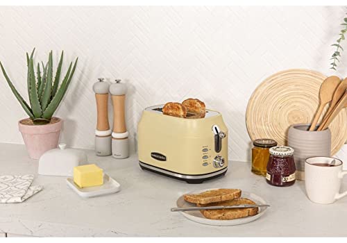 Rangemaster RMCL2S201CM Classic Cream 1kW 2 Slice Toaster with Defrost, Cancel & Reheat Functions, Removable Crumb Tray & 6 Power Levels with 2 Year Guarantee - Image 6