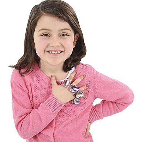 Artcreativity Giant Faux Diamond Rings, Set Of 12, Adorable Jewelry For Little Girls And Boys, Plastic Jewel Princess Rings In Fun Assorted Colors, Dress Up Accessories, Goodie Bag Fillers For Kids #TOP3