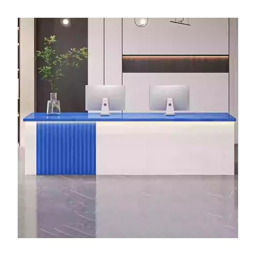 Genérico Mostrador de recepción Moderno con cajón con Cerradura, mostrador de Caja Que Ahorra Espacio para oficinas, Salones de Belleza, Tiendas y Bares, Elegante diseño