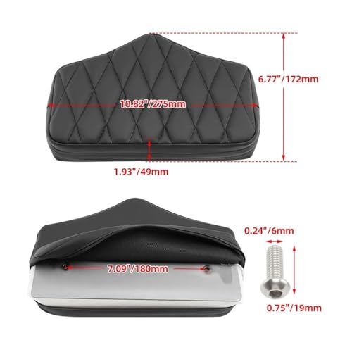 Coussin dossier moto noir pour Bobber et Chopper améliorant le confort