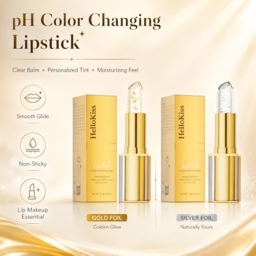 ASKELO Kivora Lipstick, Color Changing Lip Balm, Moisturizing Tinted Lipstick, Non-Sticky Long-Lasting Lip Makeup, Lipstick for Older Women，02 SILVER FOIL — view 3