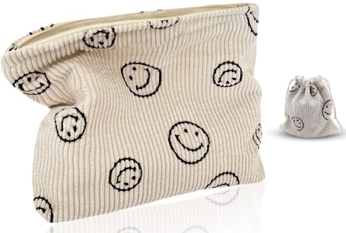 Homradise Kulturtasche Damen, Lächelndes-Gesicht Damen Kosmetiktasche...