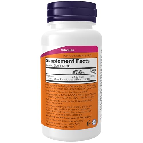 Now Foods 0342 Now Supplements, Vitamin A (Fish Liver Oil) 25,000 Iu thumb #1