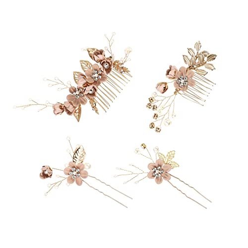 Homoyoyo Pettine per Capelli da Sposa Forma di U Accessori per Capelli Strass per Chignon Spilla per Francese per Acconciature Trecce Fermaglio per Laterale o Posteriore