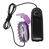 Powerful Vibrating Bullet with Flexible Rabbit Tickler - Clit & Nipple Stimulator - Adjustable Speed - Battery Powered - Discreet & Portable