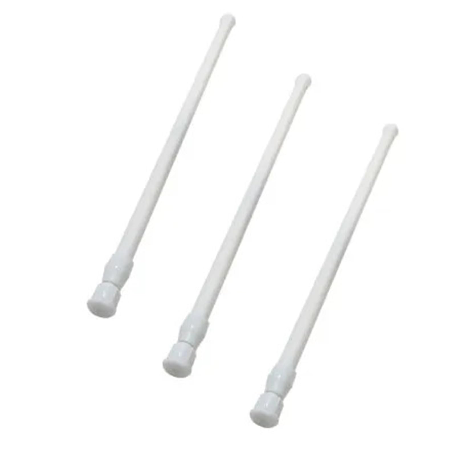 Telescopic Curtain Pole Adjustable Tension Shower Curtain Rod Extendable No Drilling For Bathtub Doorway(18 To 27cm)