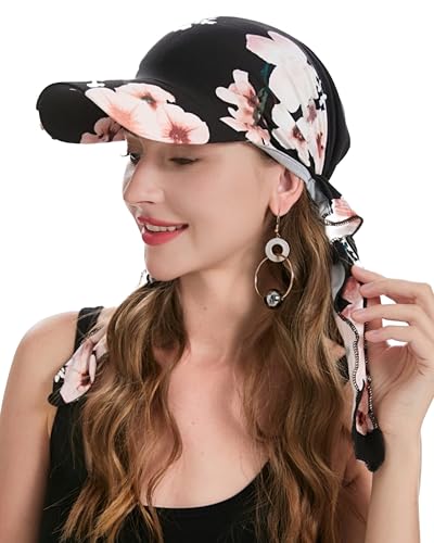 ZLYC Chemo Headwear for Women Brim Visor Head Scarf Pre Tied Headwraps Lightweight Skull Cap
