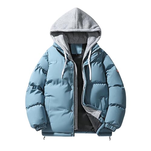 Genérico Hombre Chaqueta Chaqueta, Abrigo Hombre Invierno, Cómodo Chaqueta Forrado Chaqueta, Chaqueta Medio-Larga Resistente al Viento Impermeable Transpirable Al Aire Libre Cremallera Abrigo Moda Y