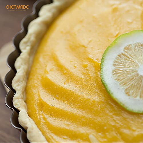 Chefmade Round Tart Pan, Non-Stick 7 Inch With Removable Loose Bottom Quiche Pan #TOP3