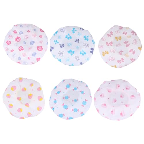 KESYOO 12個防水 カー浴帽 製 シャワー キッチン用 髪保護に デザイン豊富