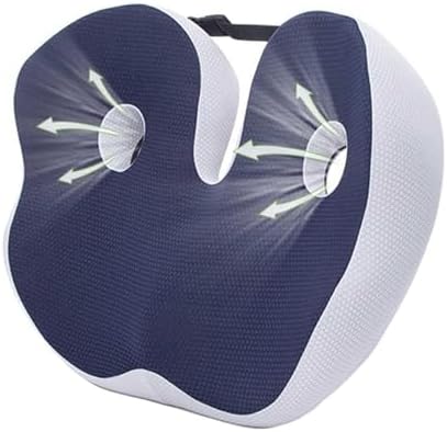 Coussin Orthopédique En Mousse Mémoire De Forme - Trou Coccyx Et Forme En U - Pour Bureau, Voiture, Canapé (45x36x13 Cm)