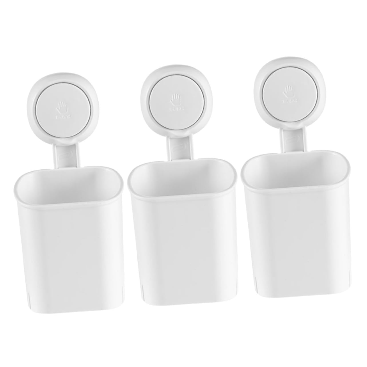 ULTECHNOVO 3piezas Soporte De Pared para Cepillos De Dientes y Afeitar Organizador y Cocina Ventosa Sin Taladros para Superficies Porosas Almacenamiento De Accesorios De Personal