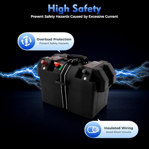Étui de batterie robuste à double port USB et système de contrôle de tension