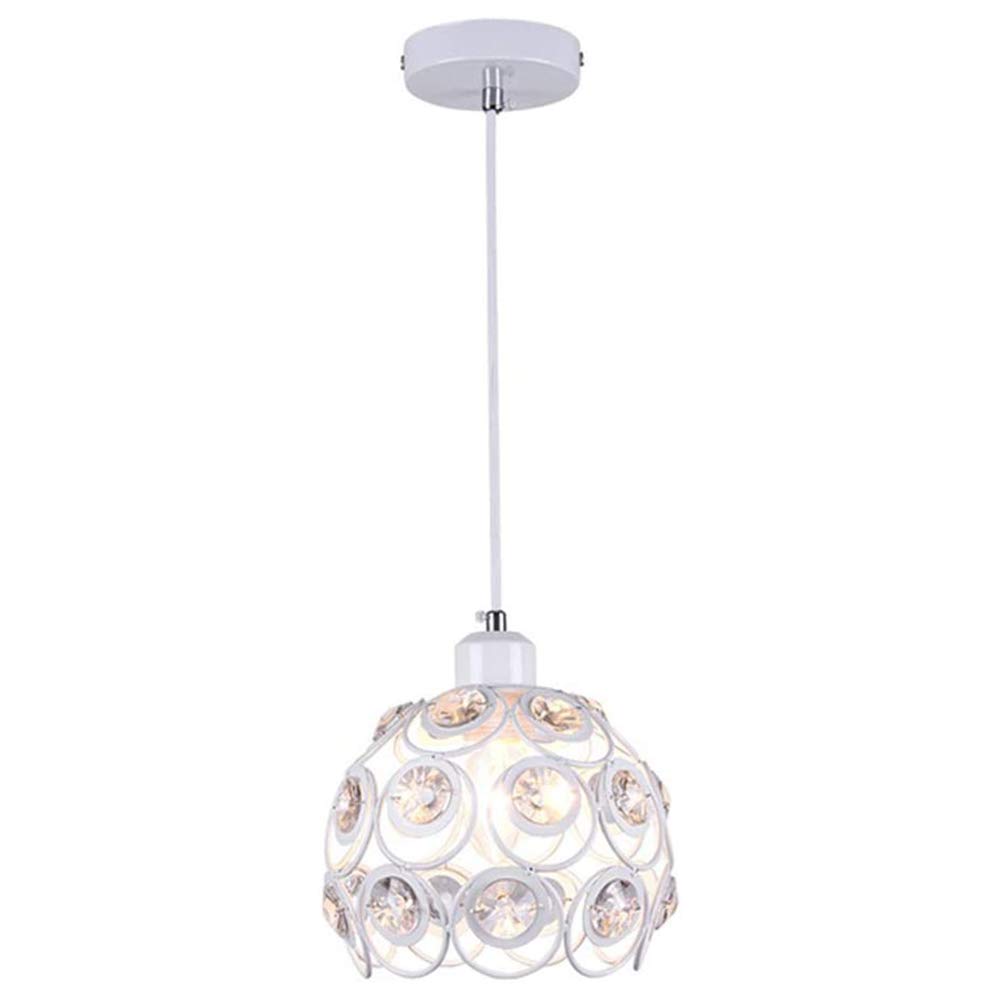 Mengjay Trade E27 Nordic Creative Crystal Chandelier,Cloakroom Balcony,Living Room Bedroom Dining Room Entrance Light,Aisle Light,Corridor Light (White)